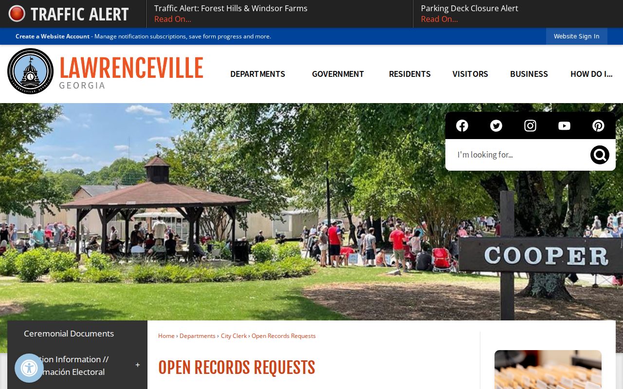 Lawrenceville open records request instructions