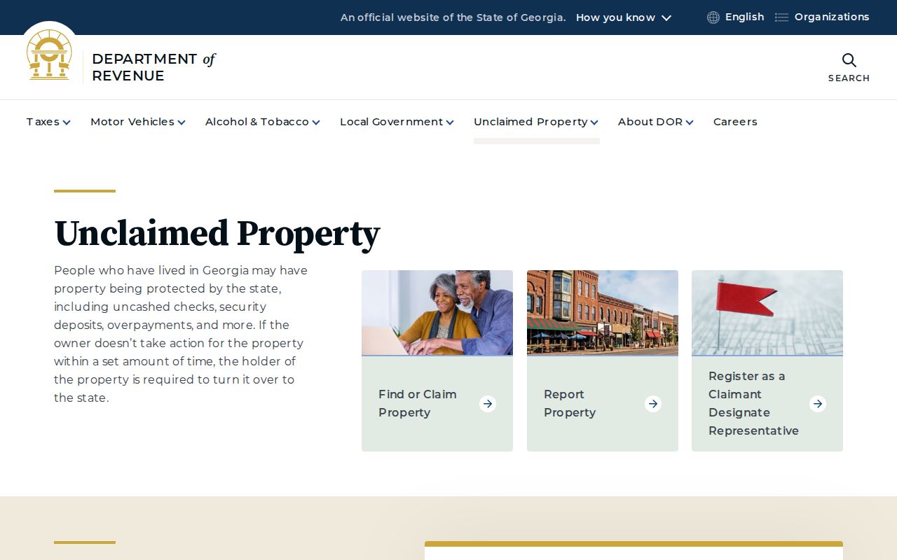 Georgia unclaimed property name search for Lawrenceville resident lookup research