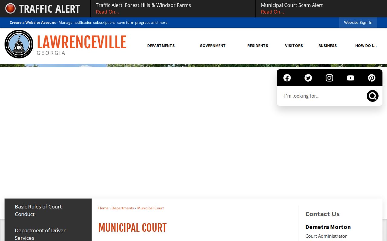 Lawrenceville resident lookup through Lawrenceville Municipal Court
