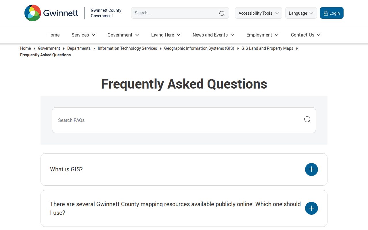 Gwinnett GIS FAQ for Lawrenceville parcel and street questions