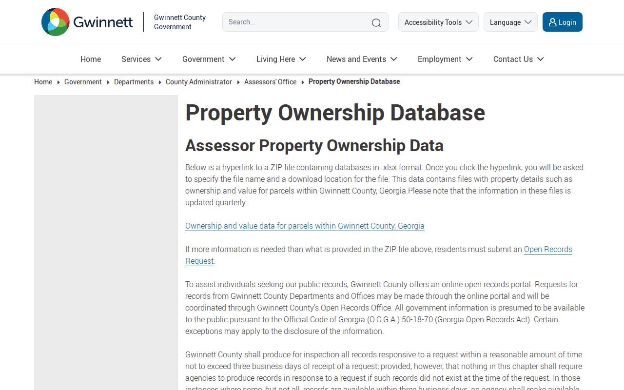 Gwinnett property ownership database for Lawrenceville address research