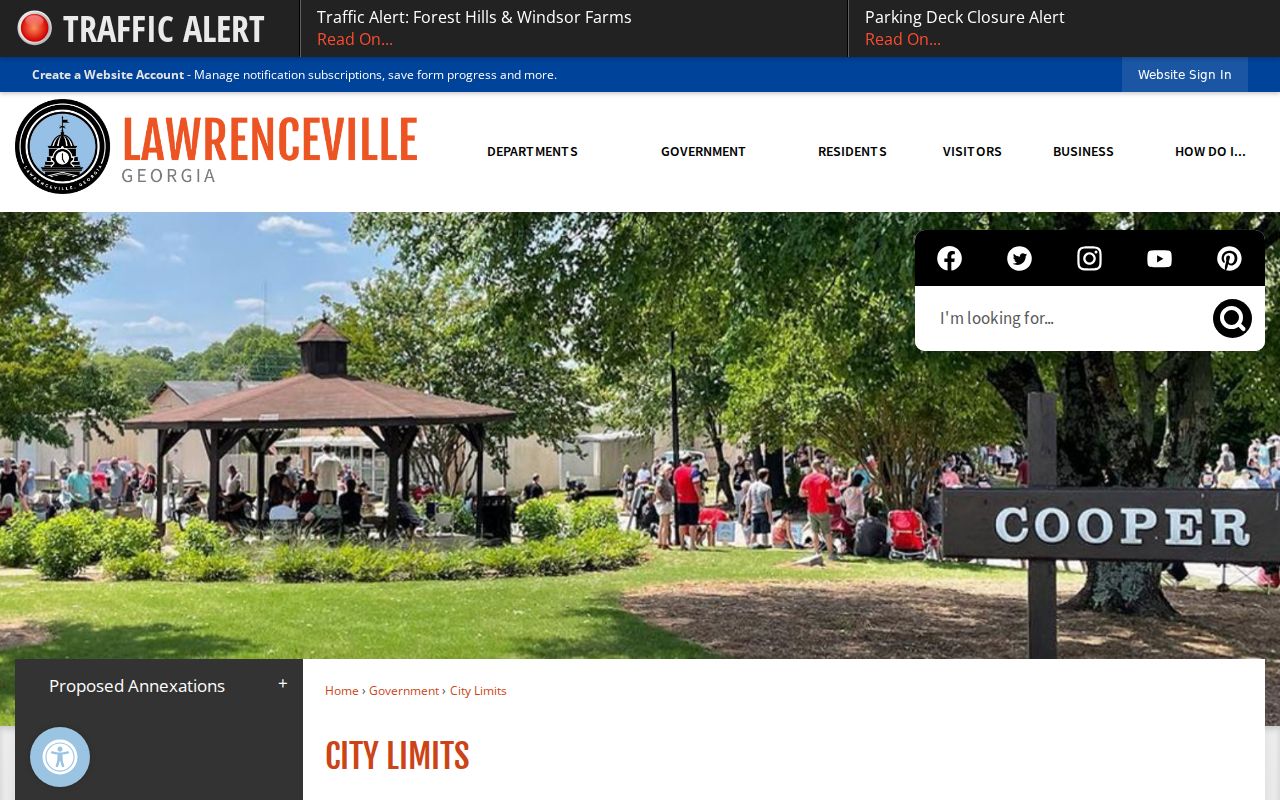 Lawrenceville city limits page used with a ZIP address